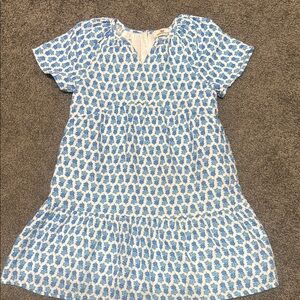 Girls Vineyard vines Blue and White Patterned Dress